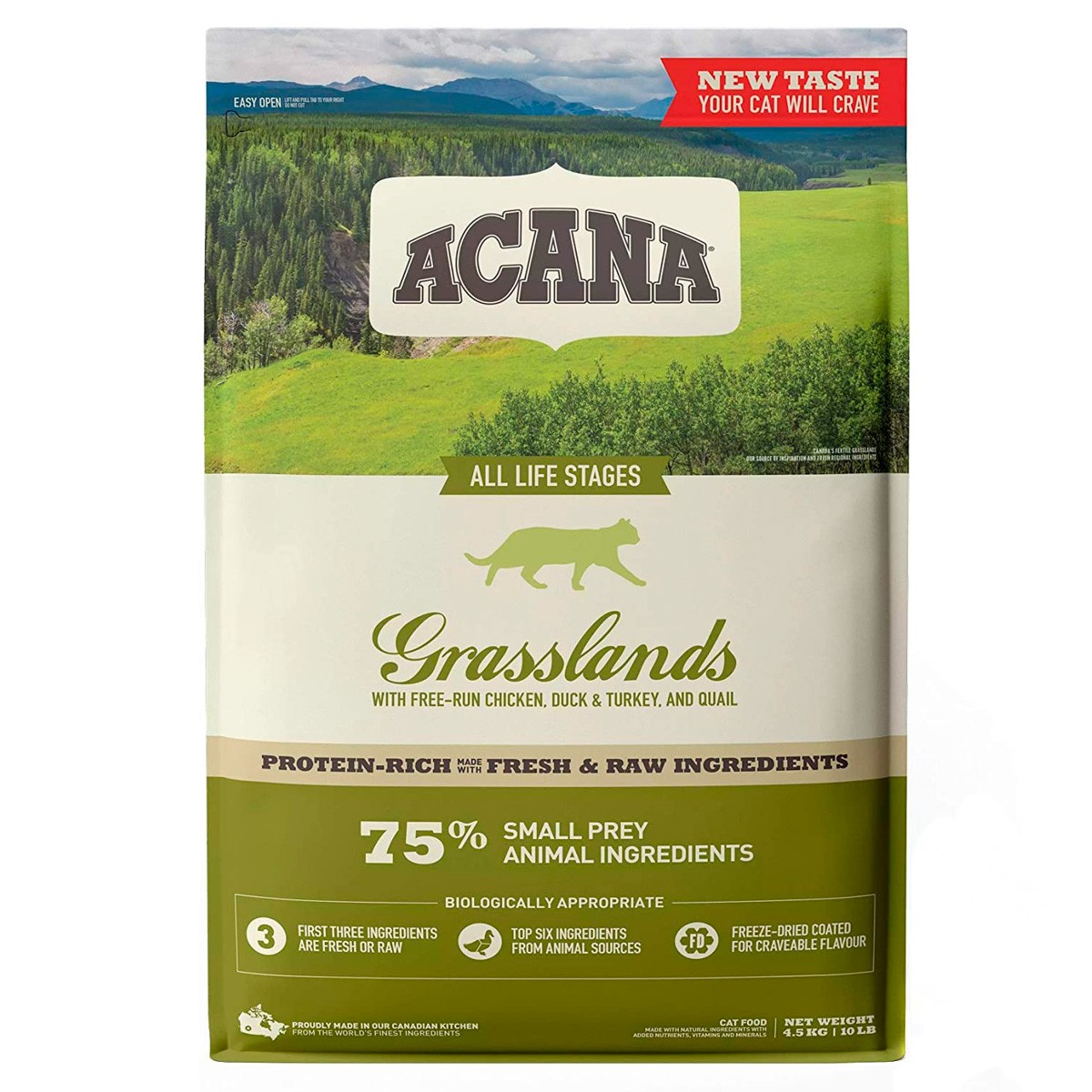 Imagen de Acana Grasslands Pienso Natural para Gatos 4.5kg