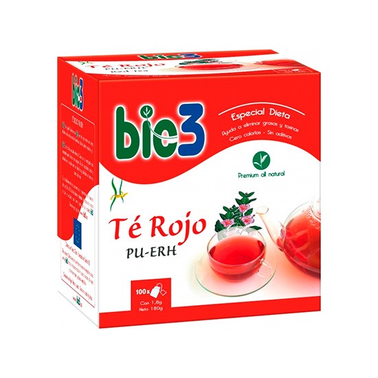 Imagen de Bie3 te rojo pu-erh ecológico 100 bolsitas