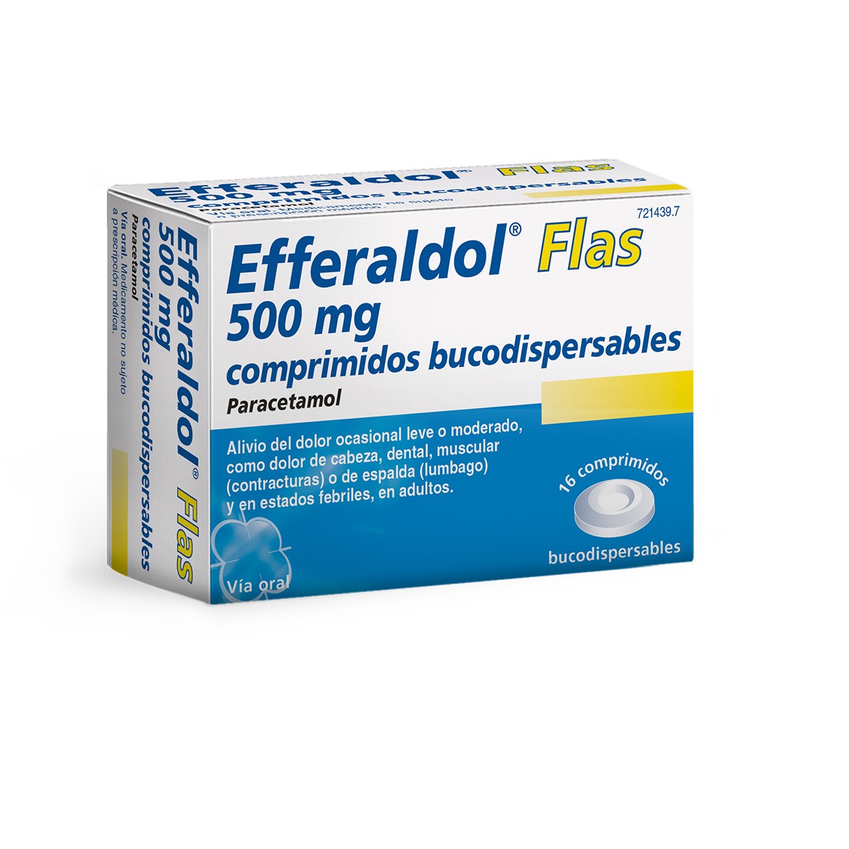 Imagen de Efferaldol flas 500 mg 16 compr dispers